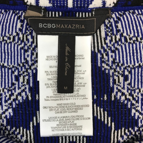 BCBGMaxazria Karlie Relief Jacquard Lace A-Line M - Picture 3 of 3